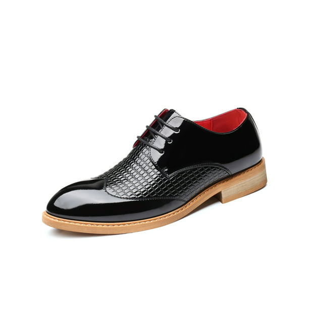 Details about   Mens Pointy Toe formal  Chunky Heel Lace Up Casual Wedding Shoes